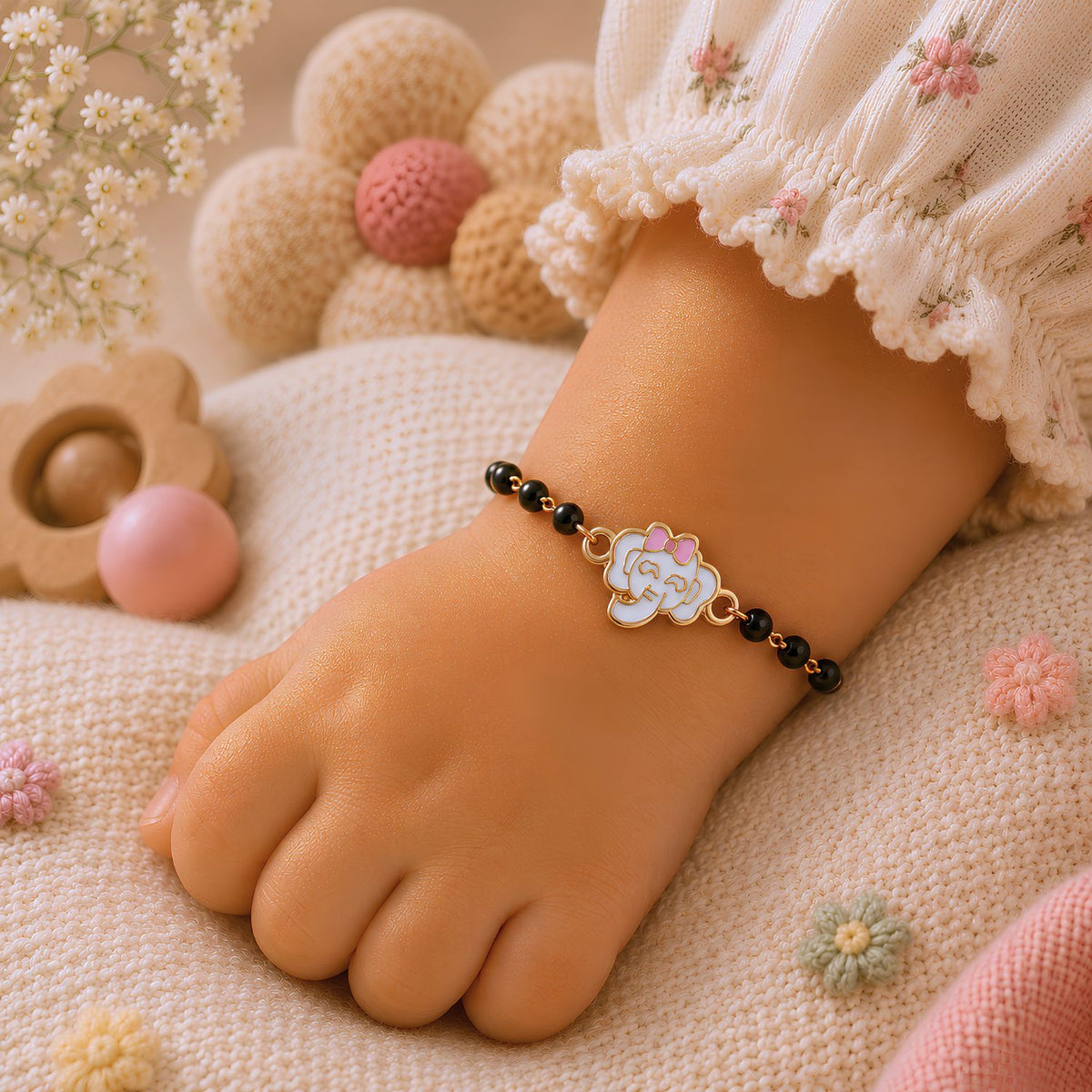Elephant Nazariya Bracelet Rakhi for Girls