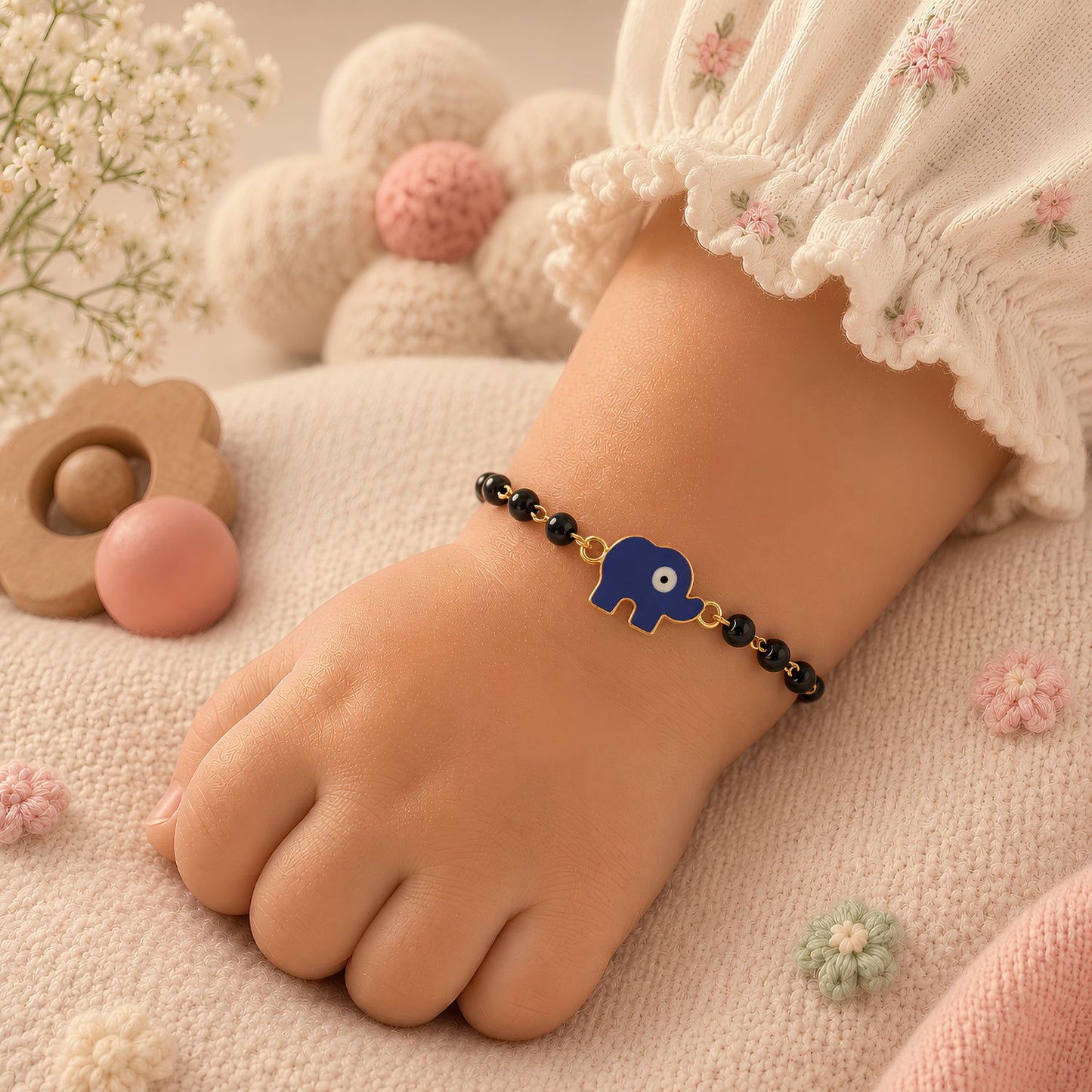 Nazariya Bracelet Elephant Evil Eye Charm