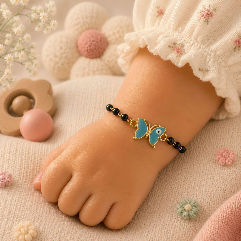 Butterfly Evil Eye Nazariya Girls Bracelet Rakhi