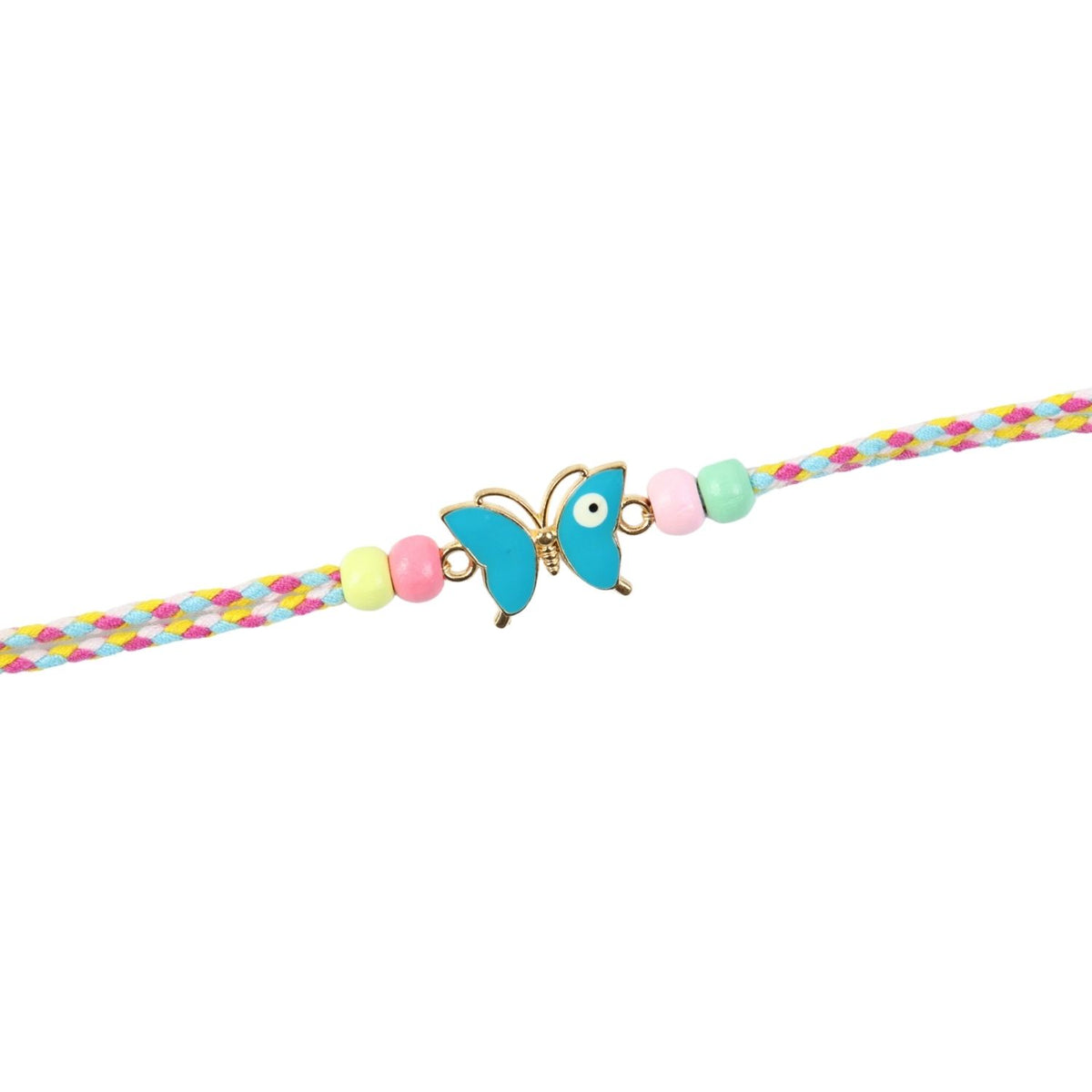Butterfly Evil Eye Weaved Thread Bracelet Rakhi