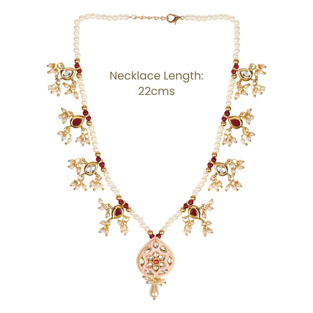 Kundan Mina Stone Jewellery Set for Girls