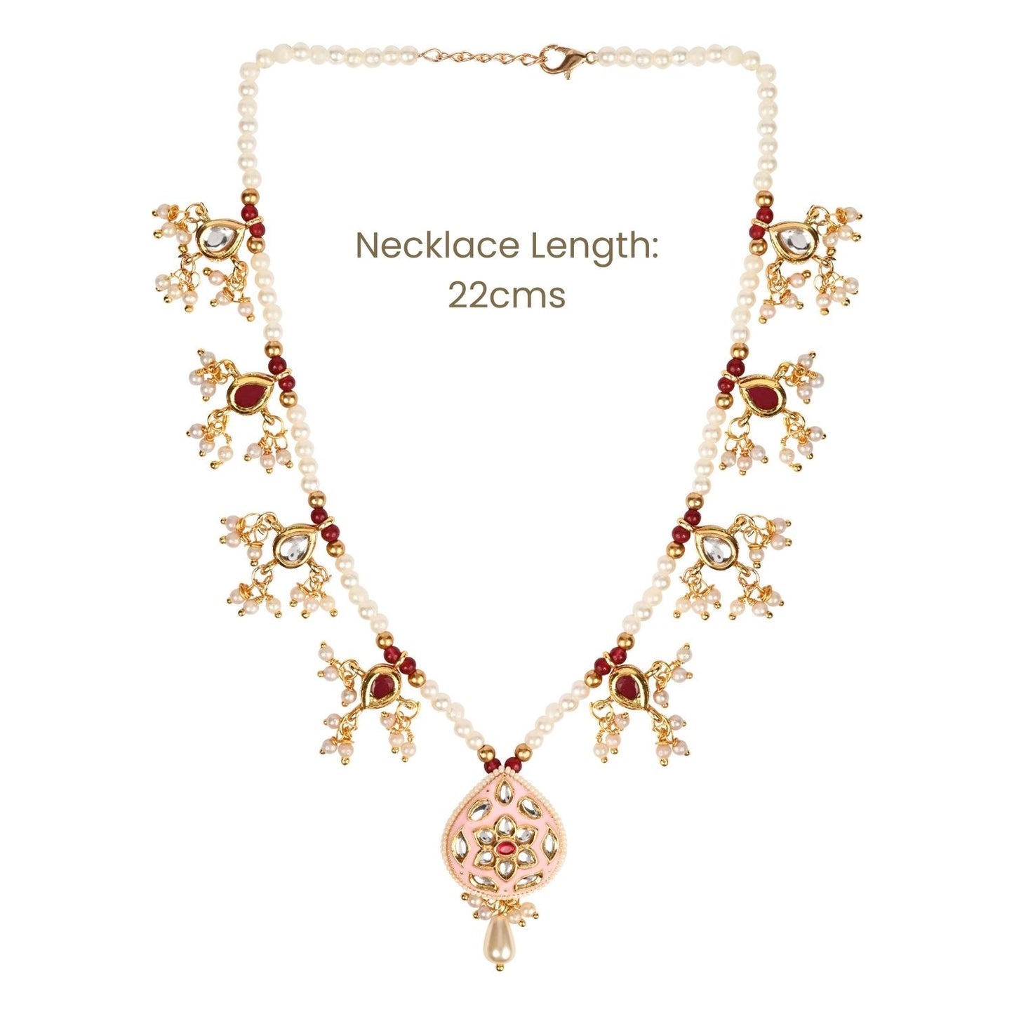 Kundan Mina Stone Jewellery Set for Girls