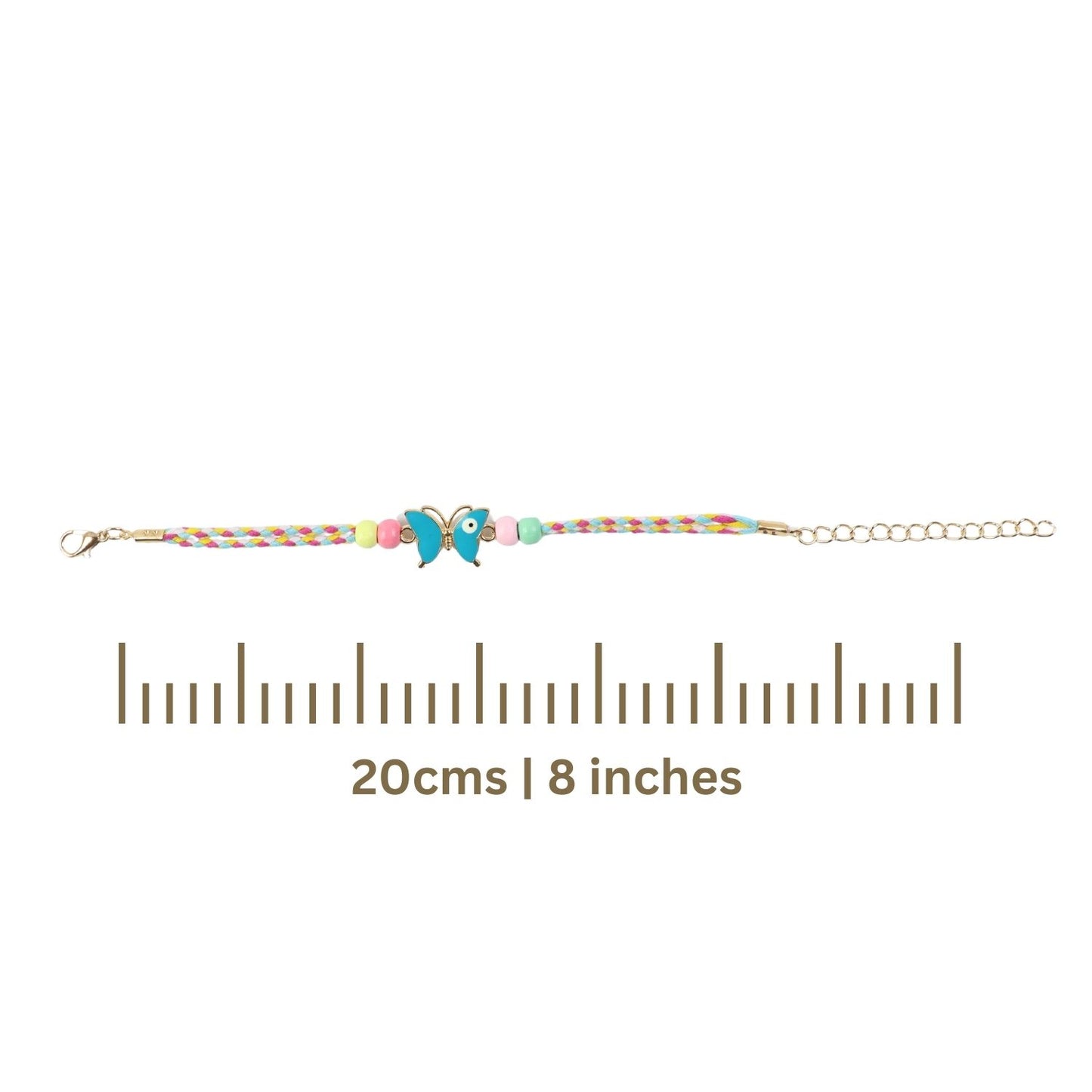 Butterfly Evil Eye Weaved Thread Bracelet Rakhi