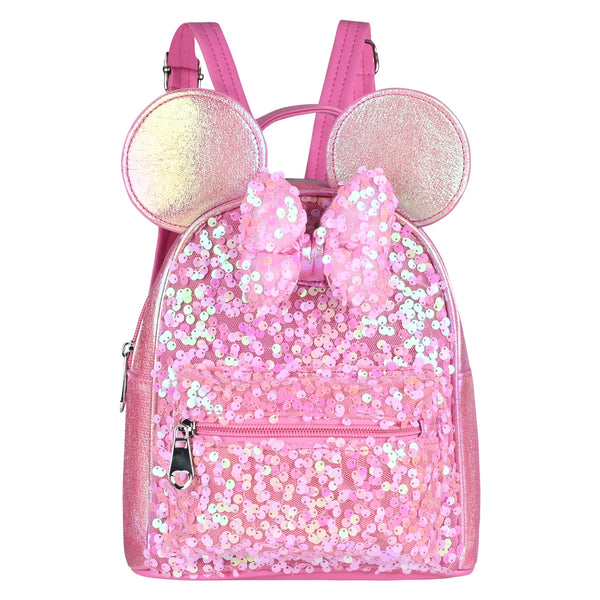 Sequin Glitter Backpack for Young Girls - Pink