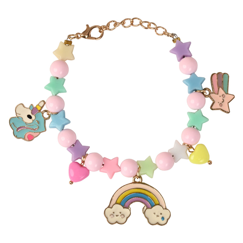 Unicorn Rainbow Beaded Kids Bracelet