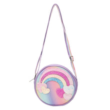 Load image into Gallery viewer, Rainbow Hearts Glitter Sling Bag - Purple
