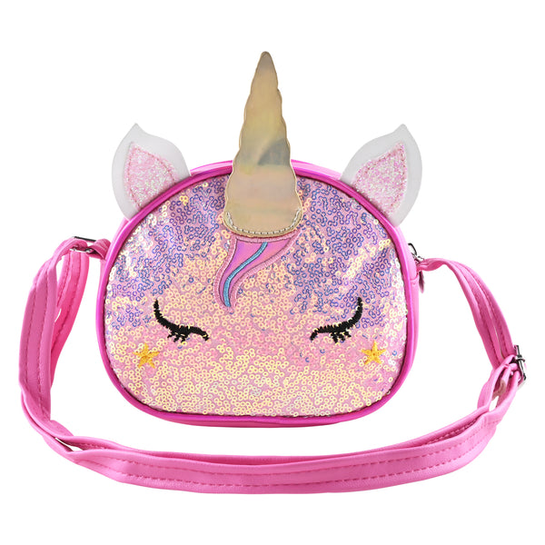 Unicorn Glitter Sling Bag - Purple