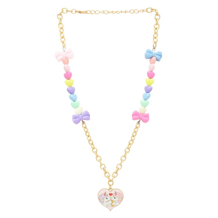 Unicorn Heart Charm Chain Necklace
