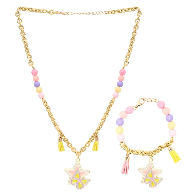 Star Butterfly Charm Necklace Jewellery Set