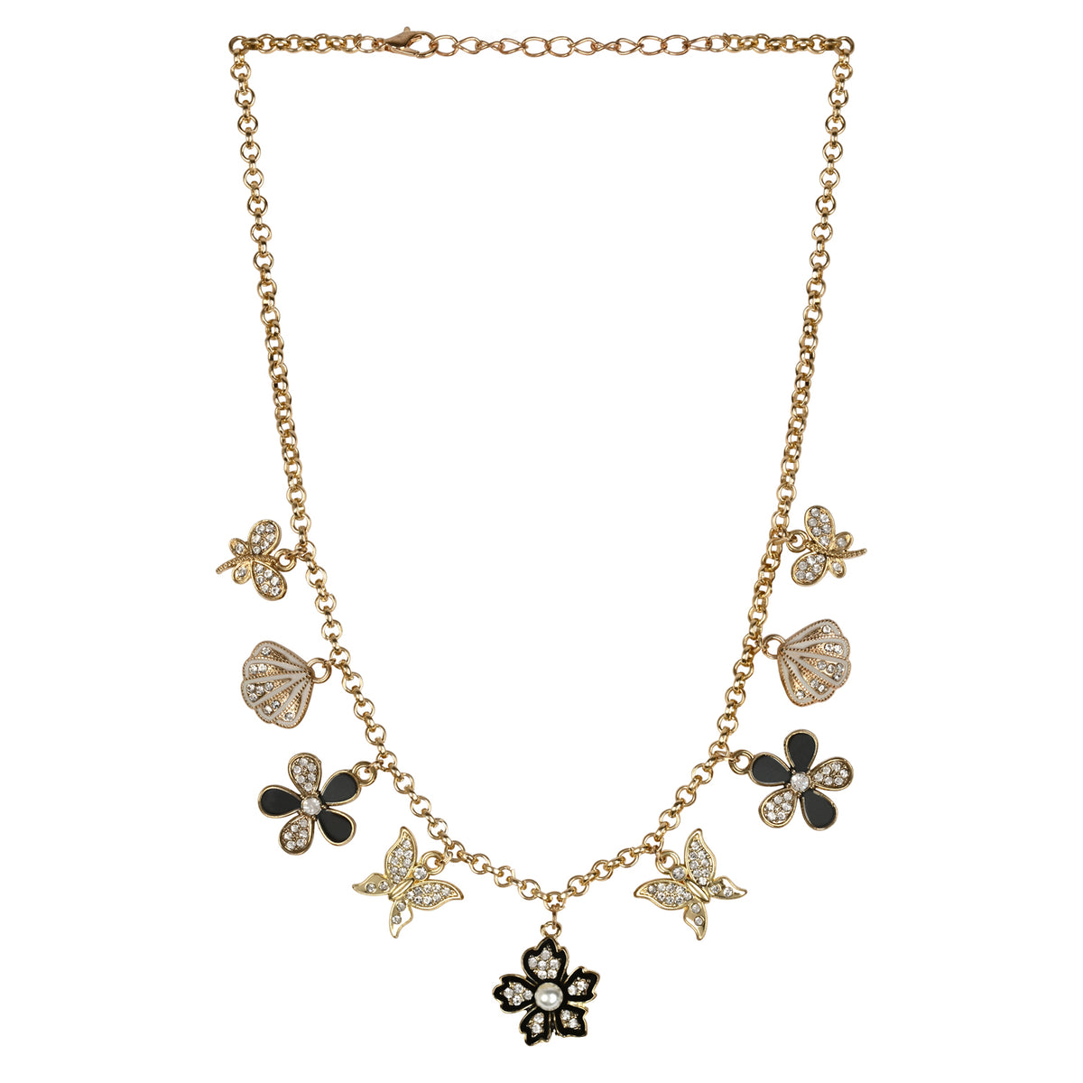 Diamond Stone Charm Necklace