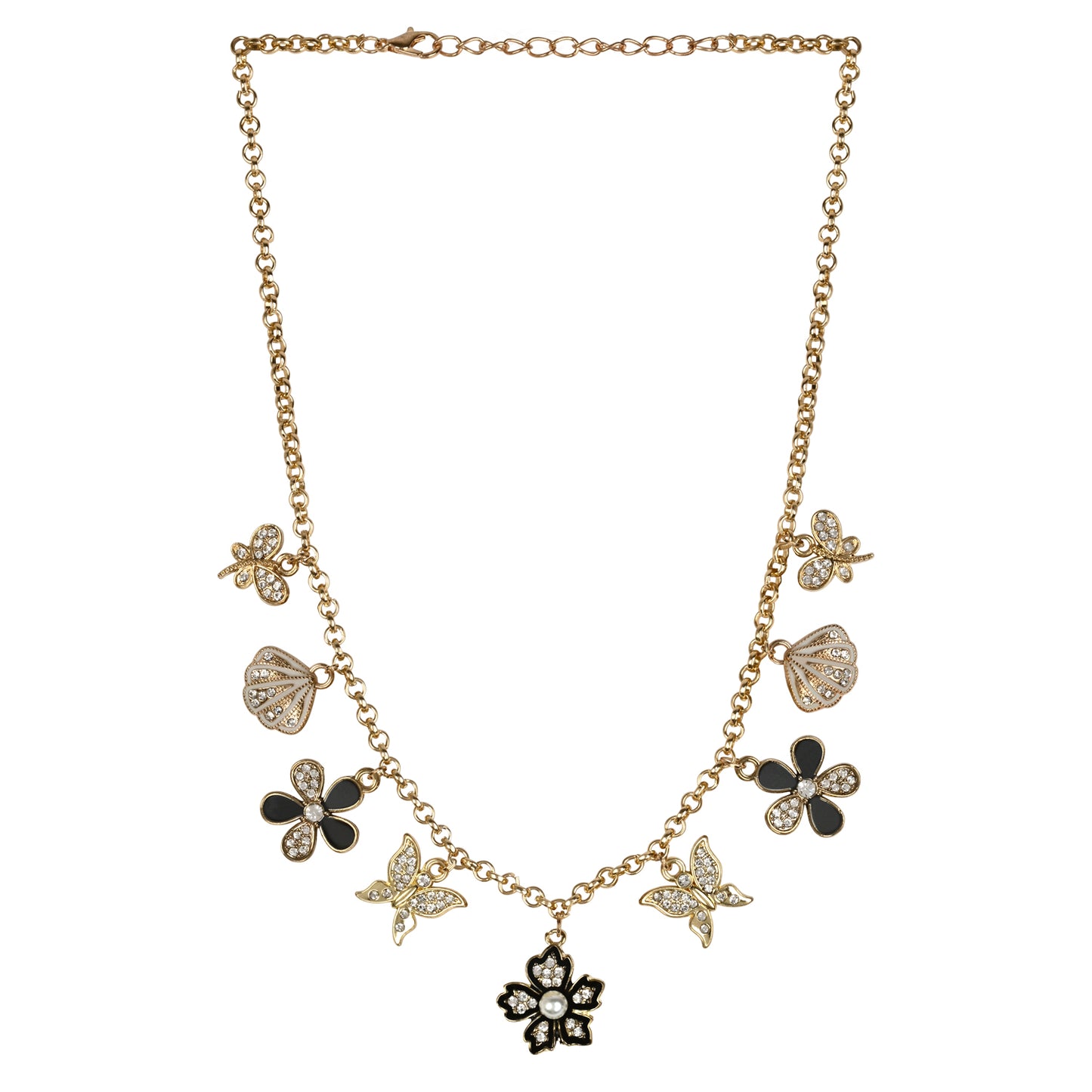 Diamond Stone Charm Necklace
