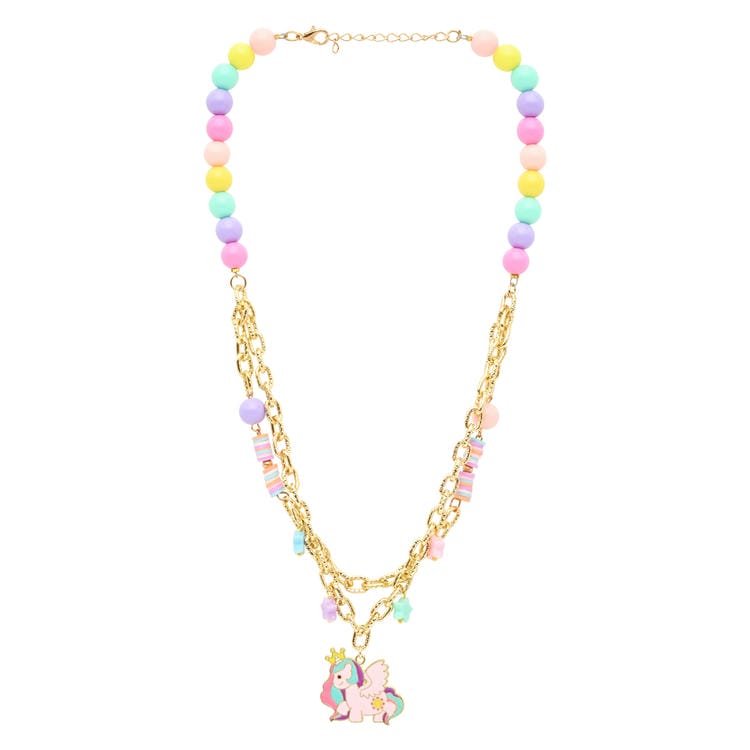 Unicorn Charm Layered Chain Necklace