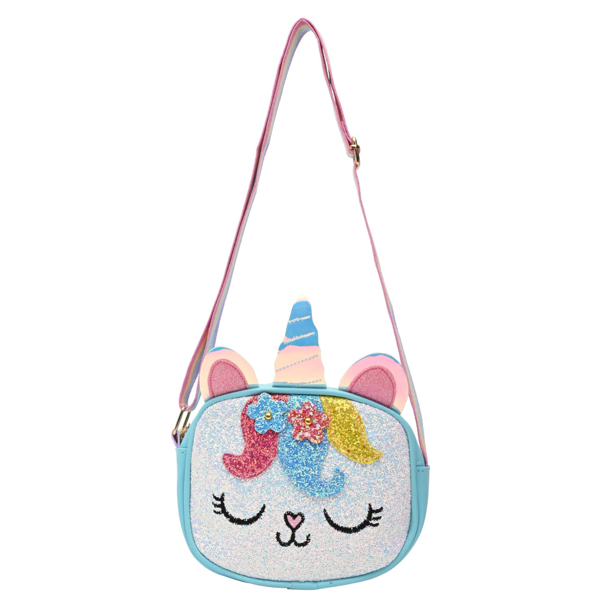 Unicorn Glitter Sling Bag - Blue