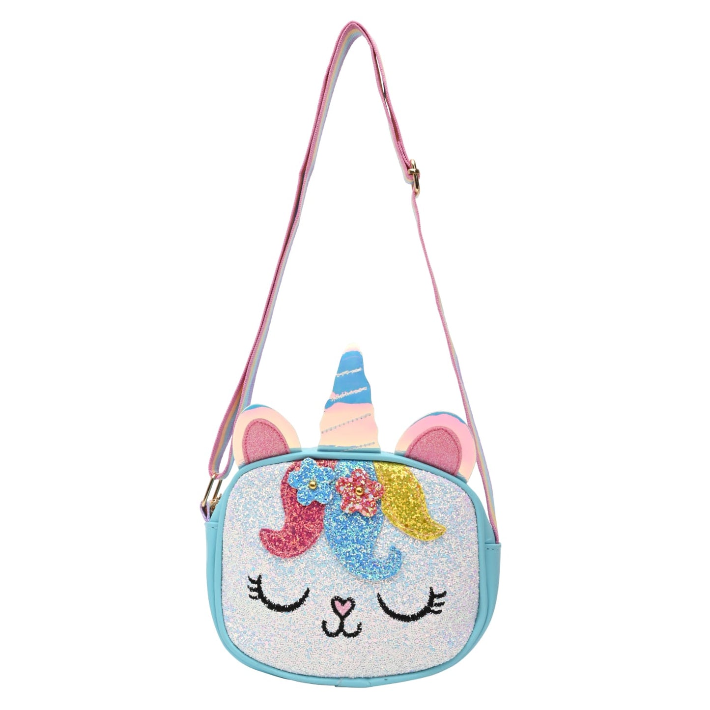Unicorn Glitter Sling Bag - Blue