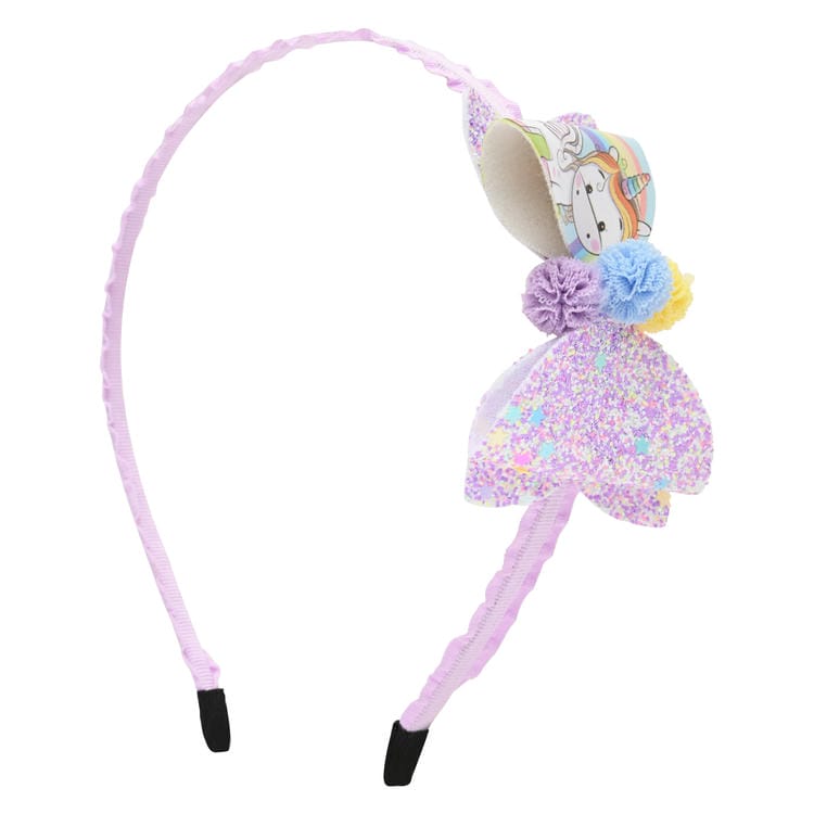 Glitter Unicorn Bow Hair Band