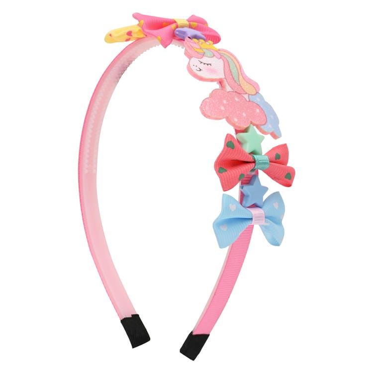 Unicorn Fabric Bows Hair Band