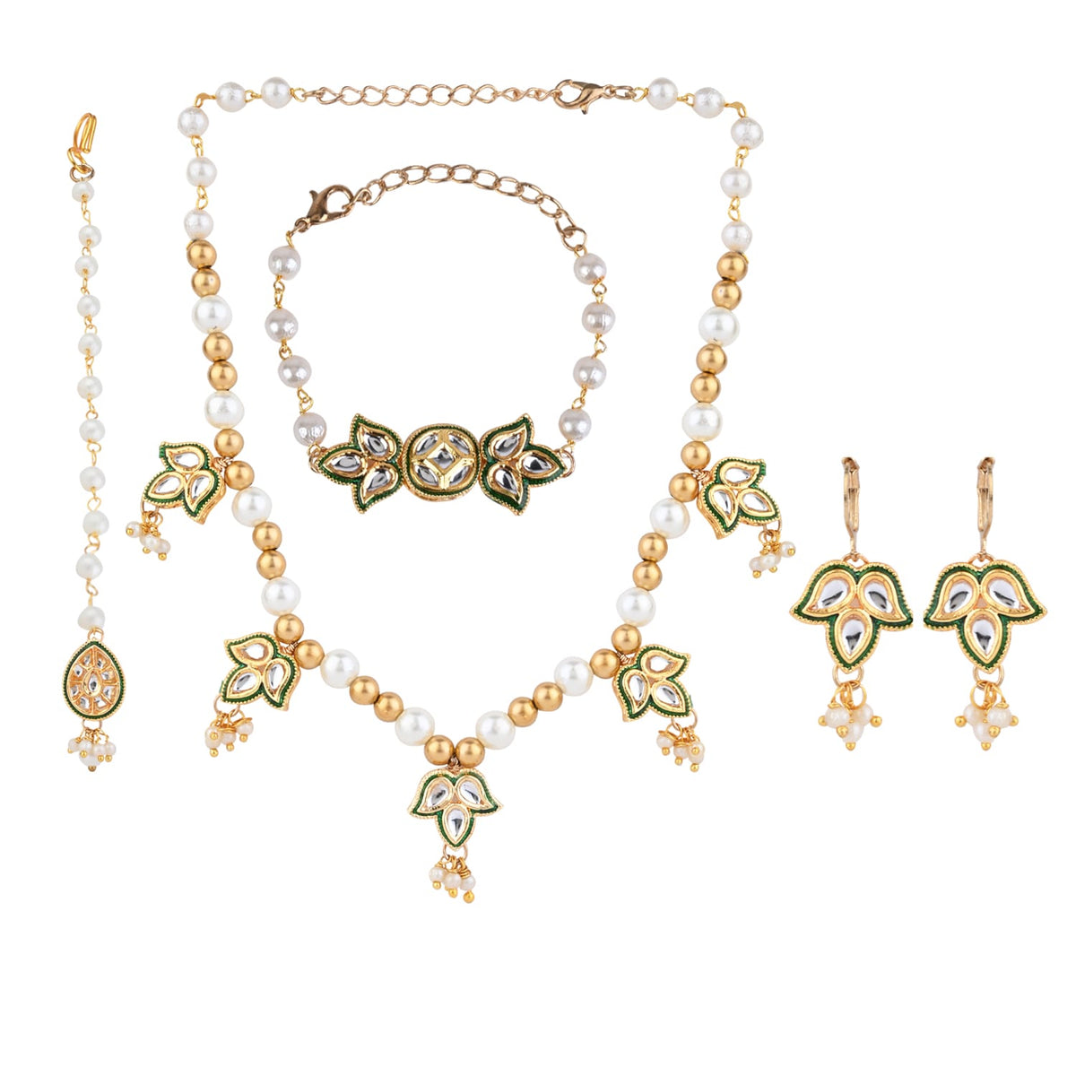 Kundan Stone Ethnic Jewellery Set for Girls