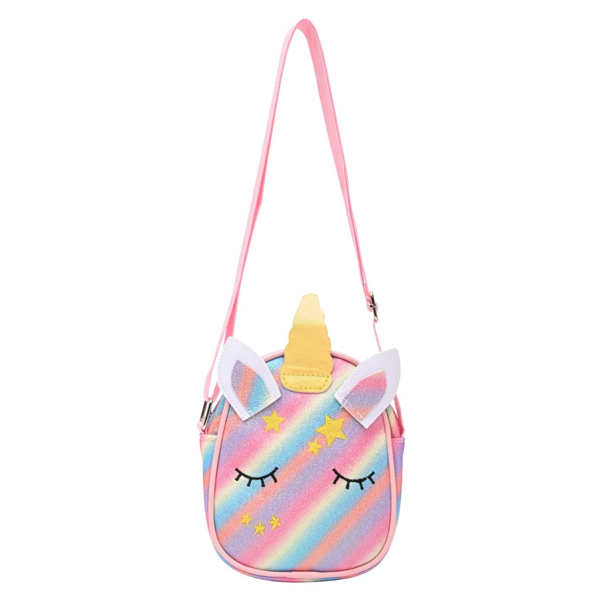Unicorn Glitter Sling Bag - Light Pink