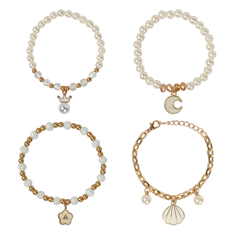 Moon Charm Bracelet Set of 4