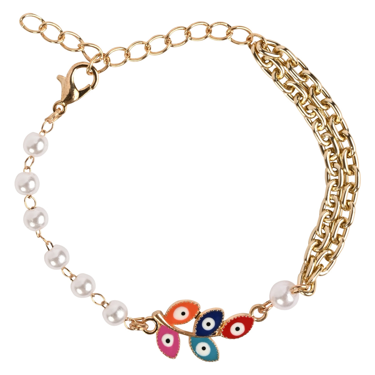 Evil Eye Floral Bracelet Rakhi for Girls