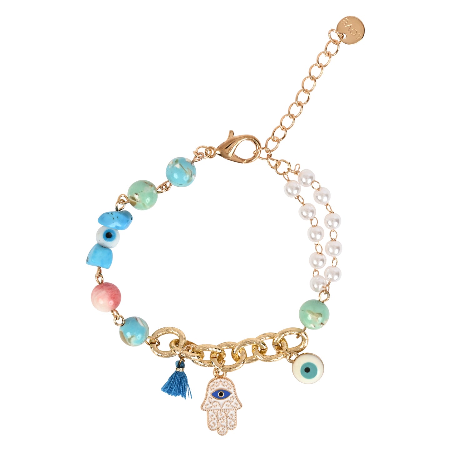 Hamsa Evil Eye Charm Bracelet