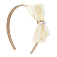 Load image into Gallery viewer, Floral Charm Fabric Bow Hair Band
