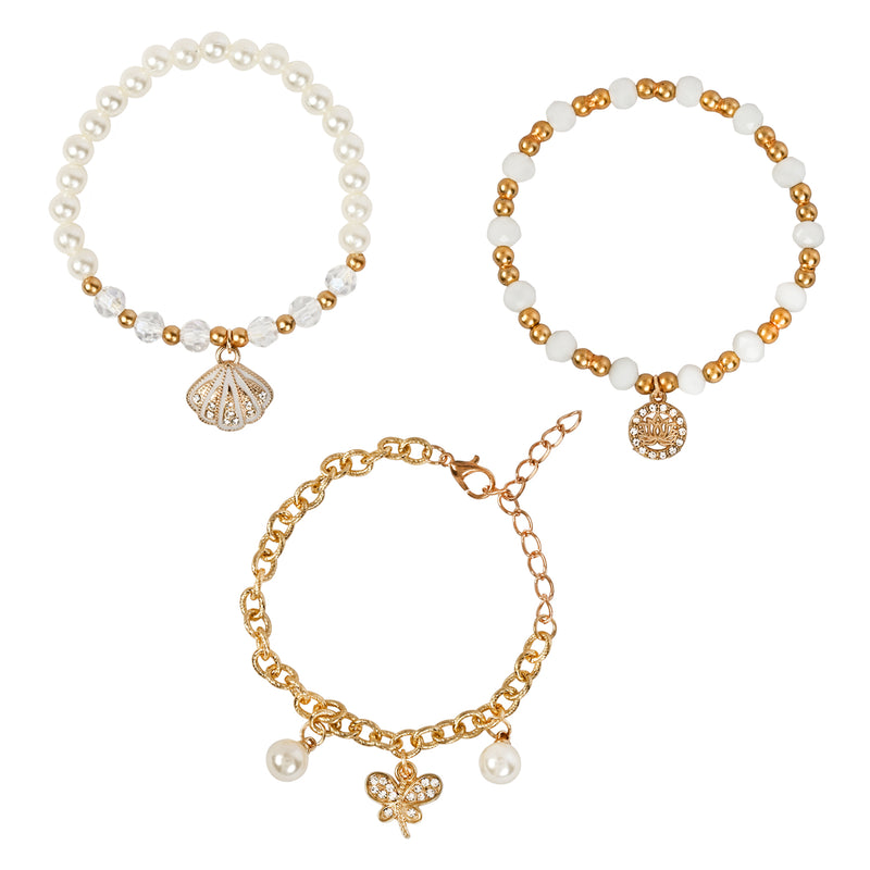 Butterfly Charm Bracelet Set of 3