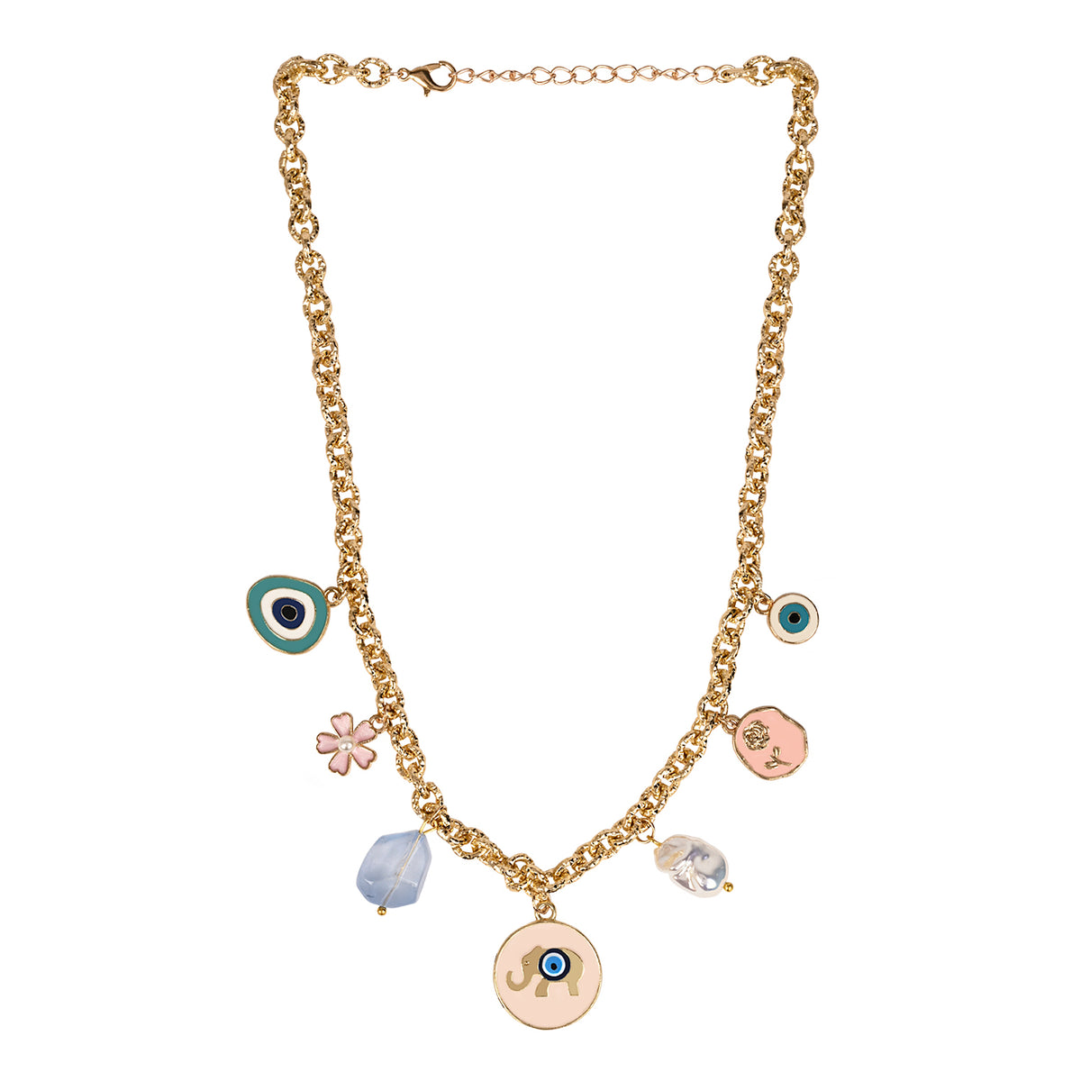 Evil Eye Multi Charm Necklace