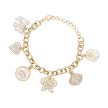 Load image into Gallery viewer, Butterfly Heart MultiCharm Chain Bracelet

