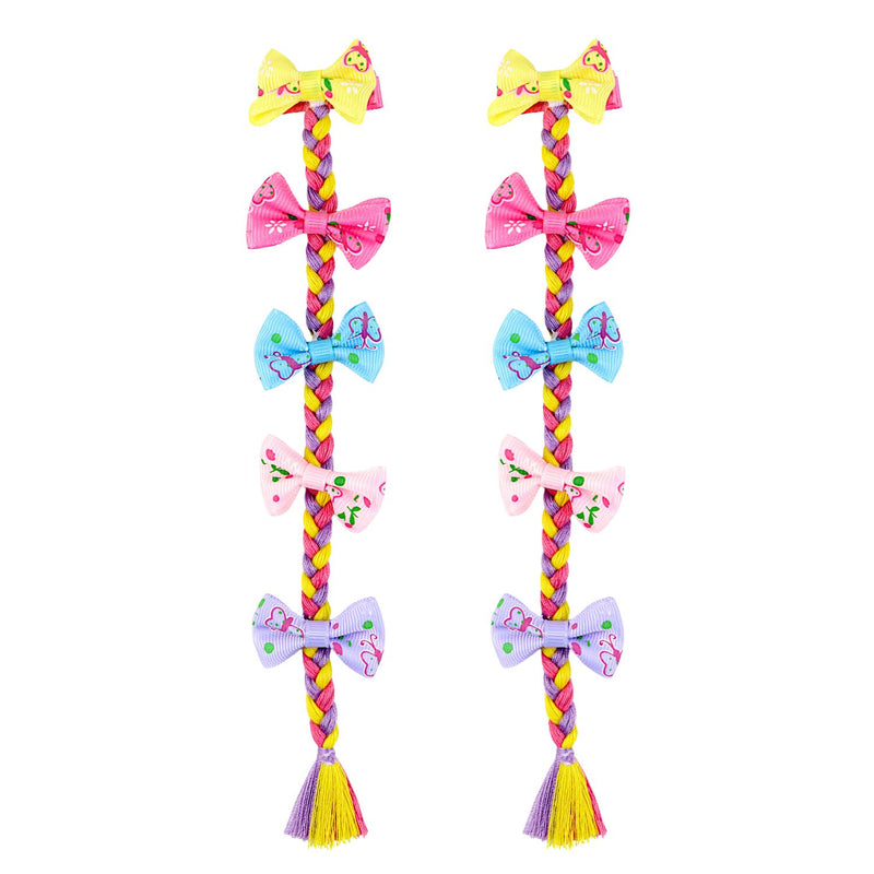 Bow Tassel Kids Hair Clips, Set of 2