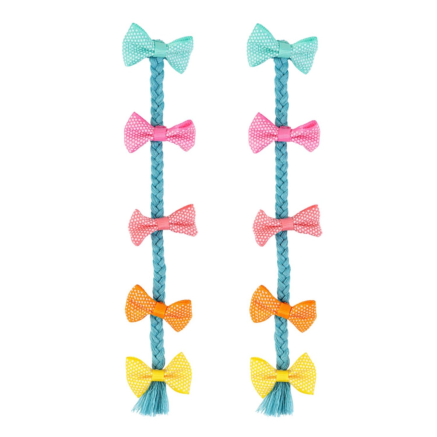 Bow Tassel Kids Hair Clips, Set of 2