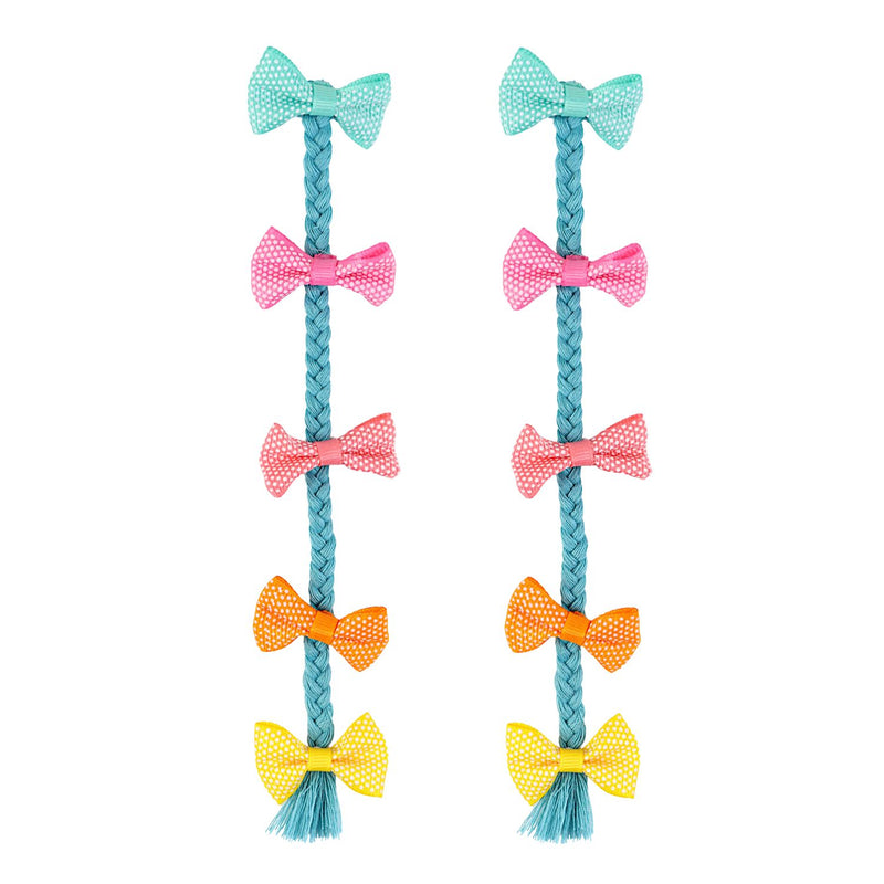 Bow Tassel Kids Hair Clips, Set of 2