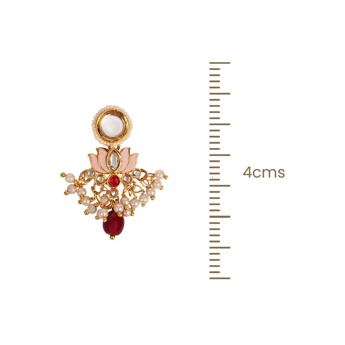Kundan Lotus Jewellery Set for Girls