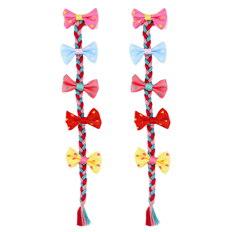 Bow Tassel Kids Hair Clips, Set of 2