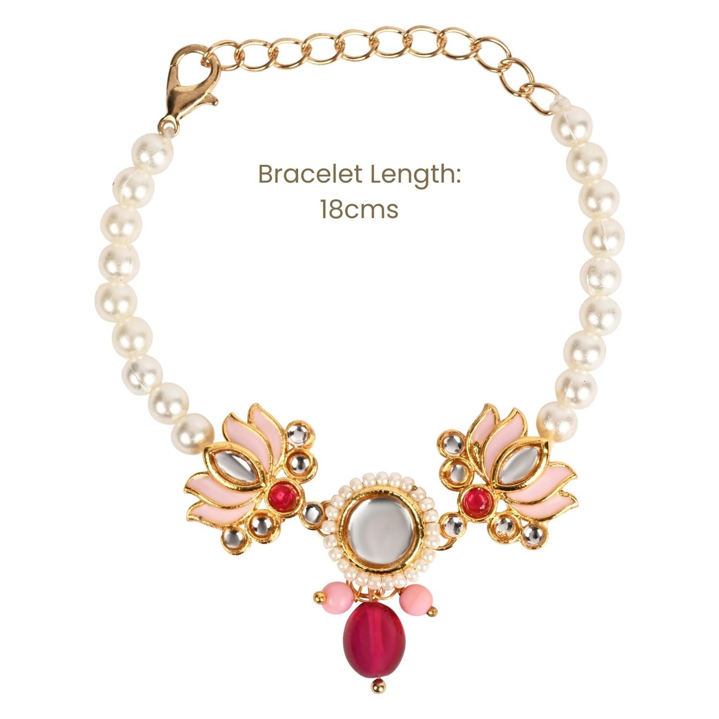 Kundan Lotus Jewellery Set for Girls