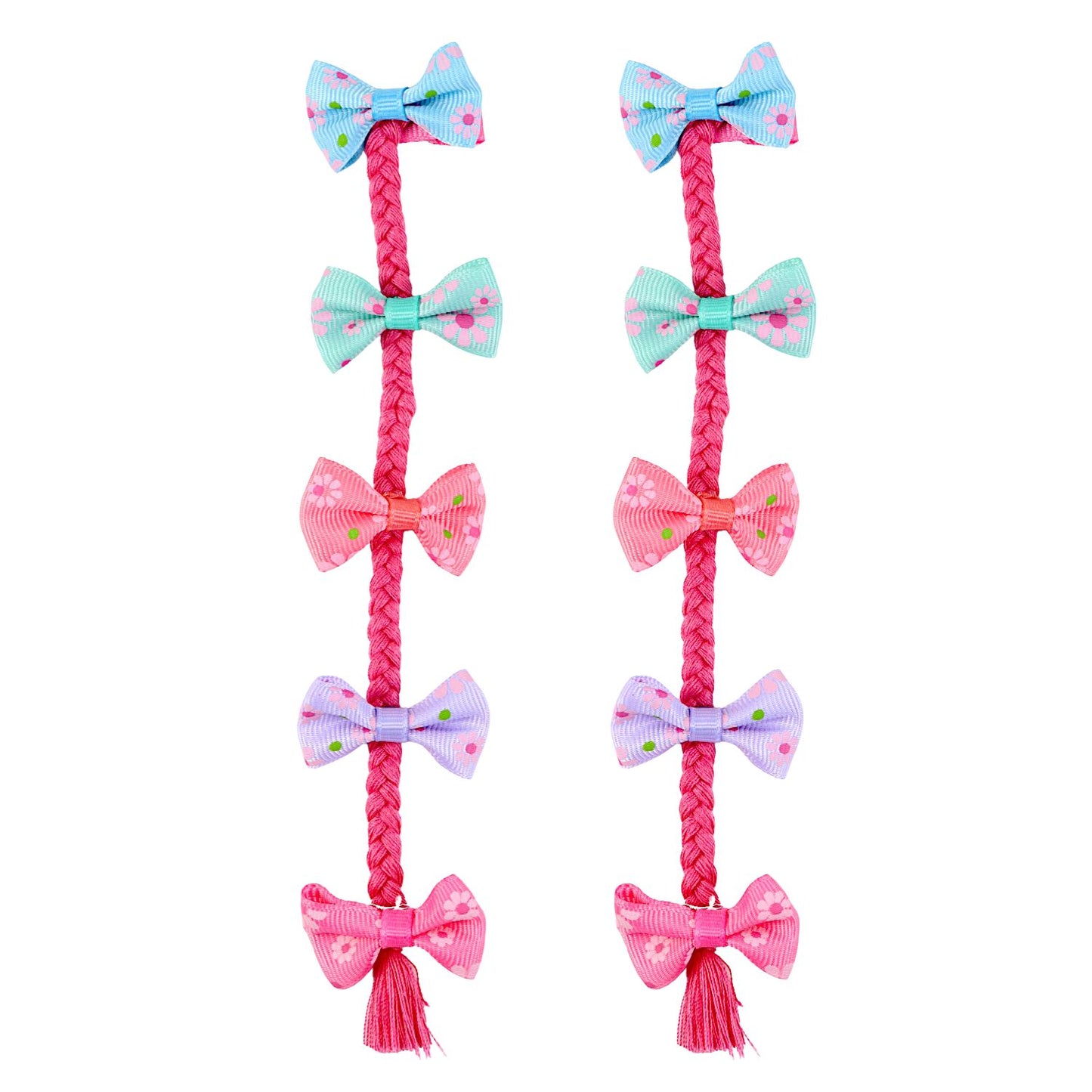 Bow Tassel Kids Hair Clips, Set of 2