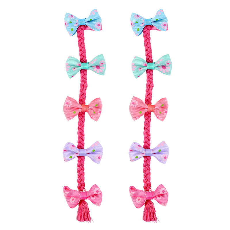 Bow Tassel Kids Hair Clips, Set of 2
