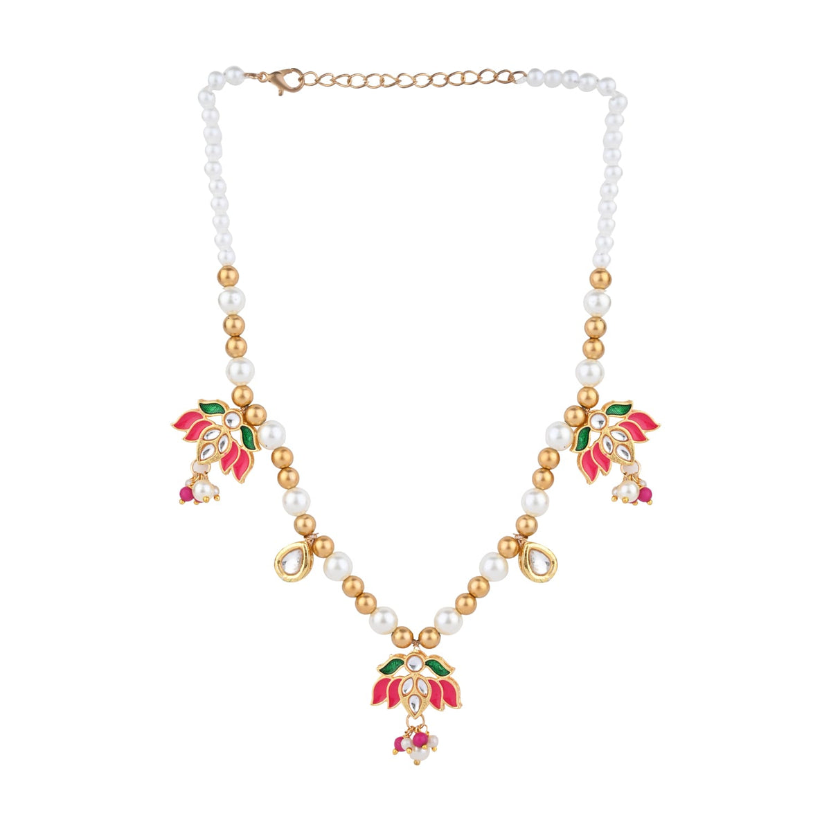 Kundan Stone Ethnic Jewellery Set for Girls