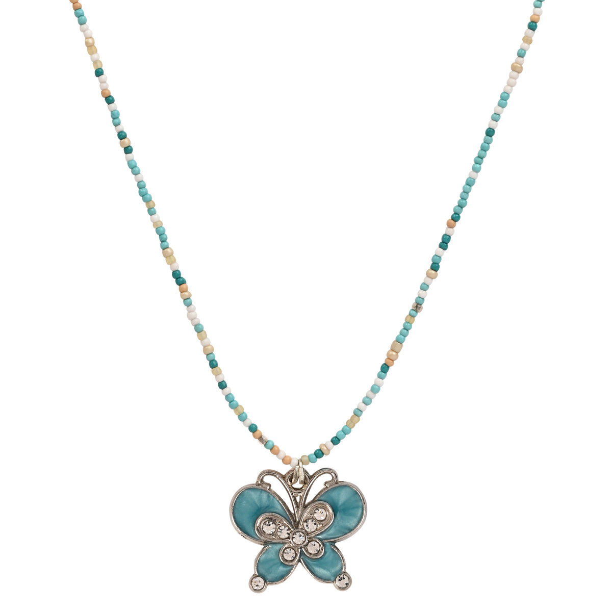 Butterfly Charm Kids Necklace Set of 2