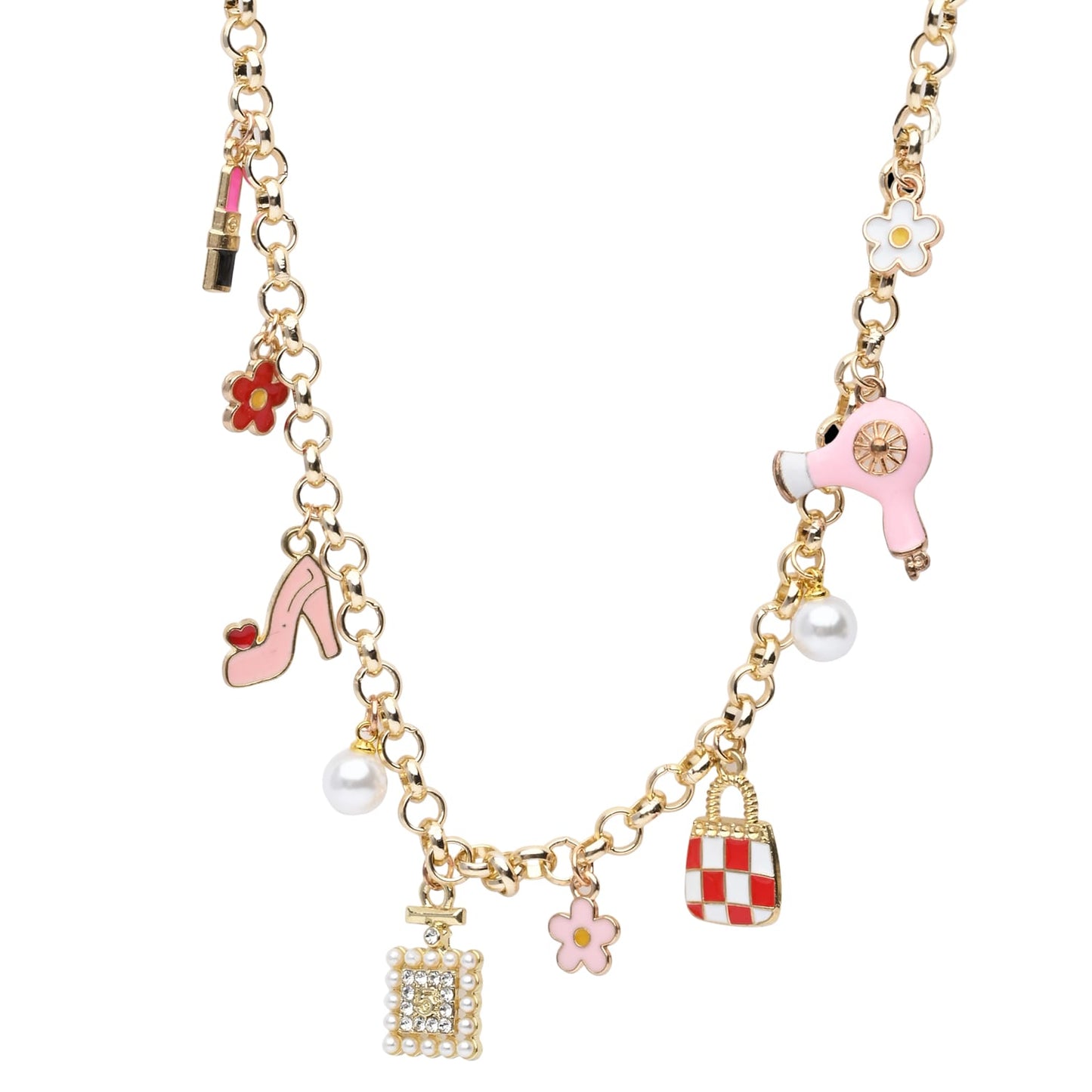 Fashion Beauty Multicharm Chain Necklace