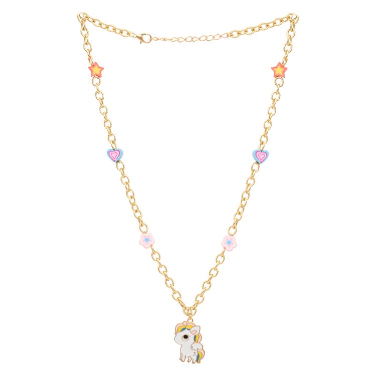 Unicorn Charm Necklace Bracelet Jewellery Set