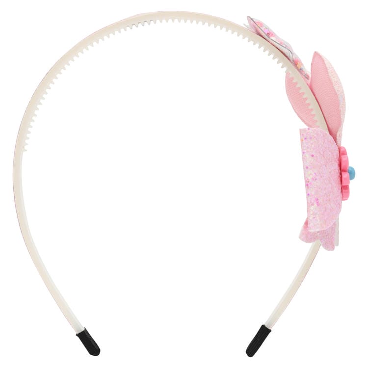 Glitter Bow Heart Motif Hair Band