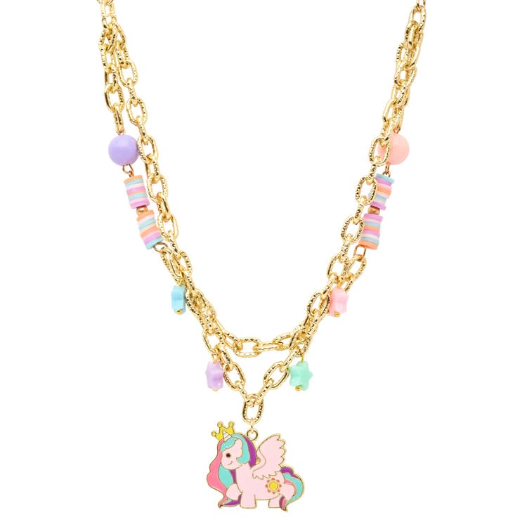 Unicorn Charm Layered Chain Necklace