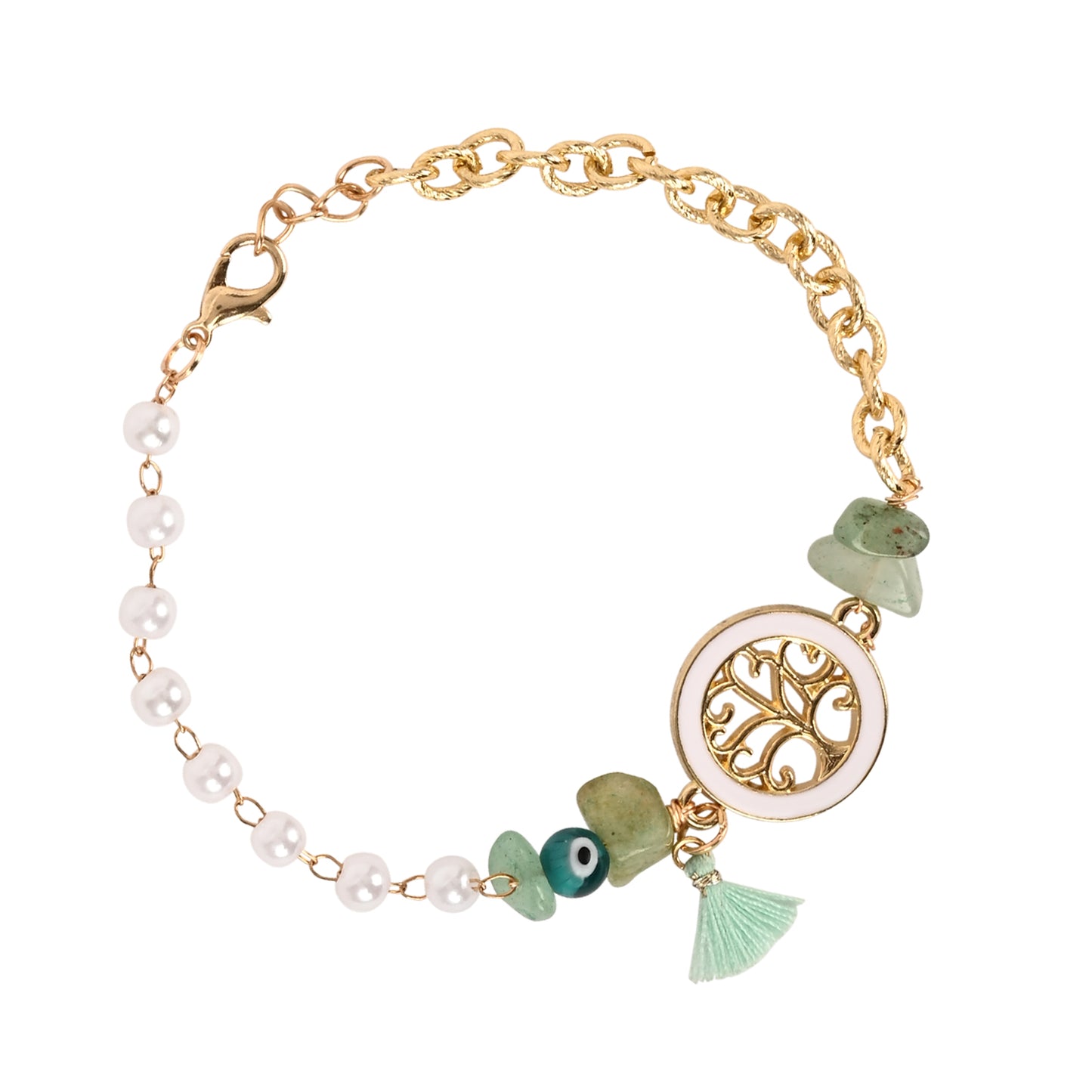 Tree Of Life Bracelet Rakhi Set for Bhai Bhabhi