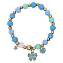 Load image into Gallery viewer, Floral Charm Beaded Bracelet
