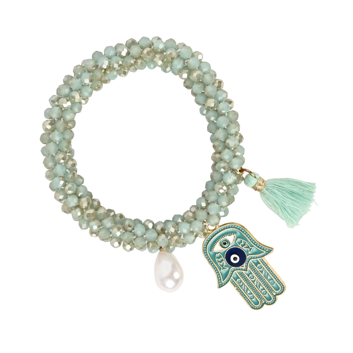 Evil Eye Bracelet Rakhi Set for Bhai Bhabhi