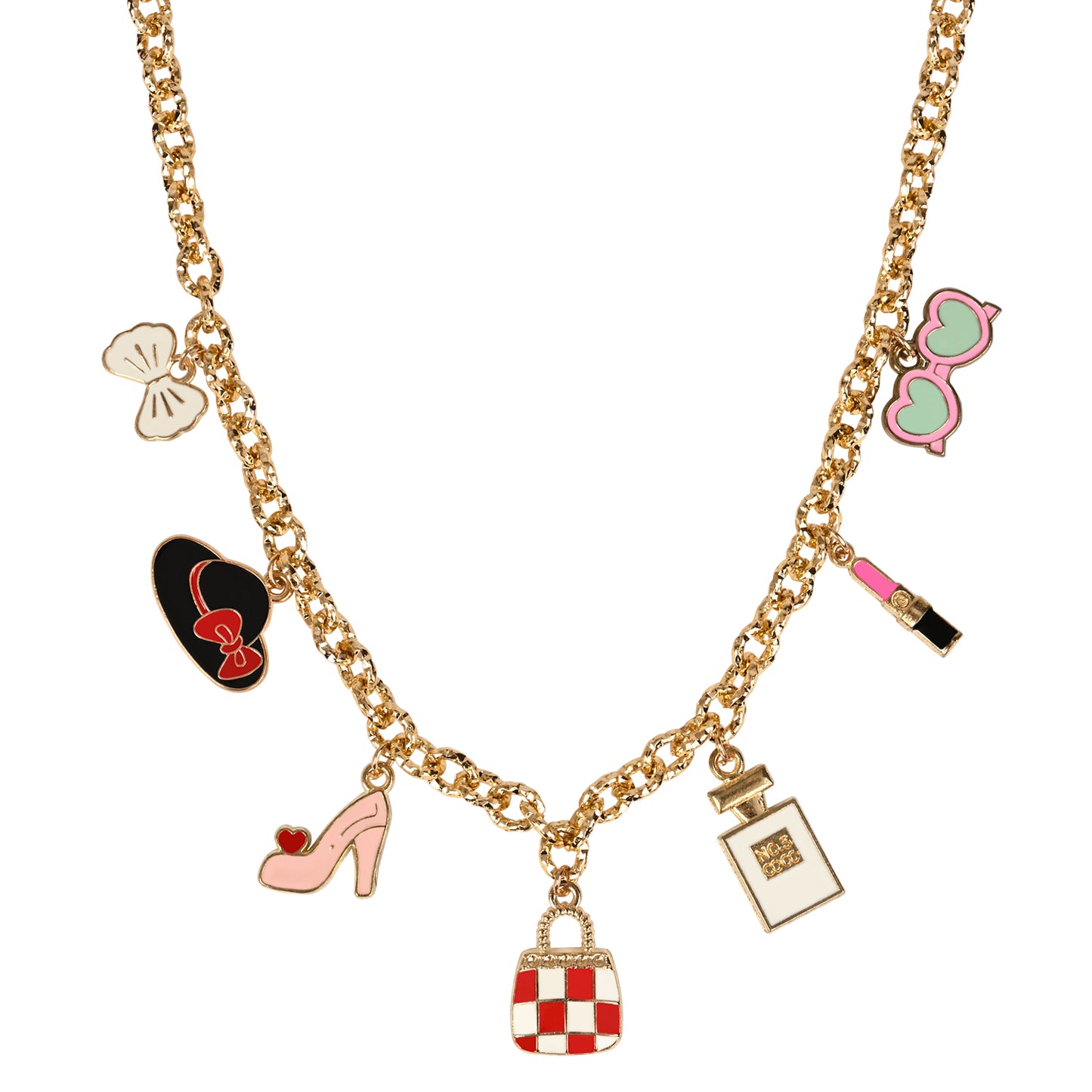 Fashion World Multi Charm Necklace