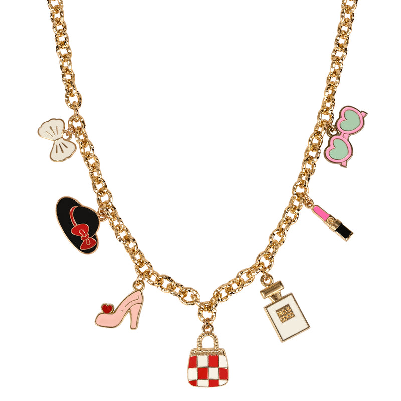 Fashion World Multi Charm Necklace