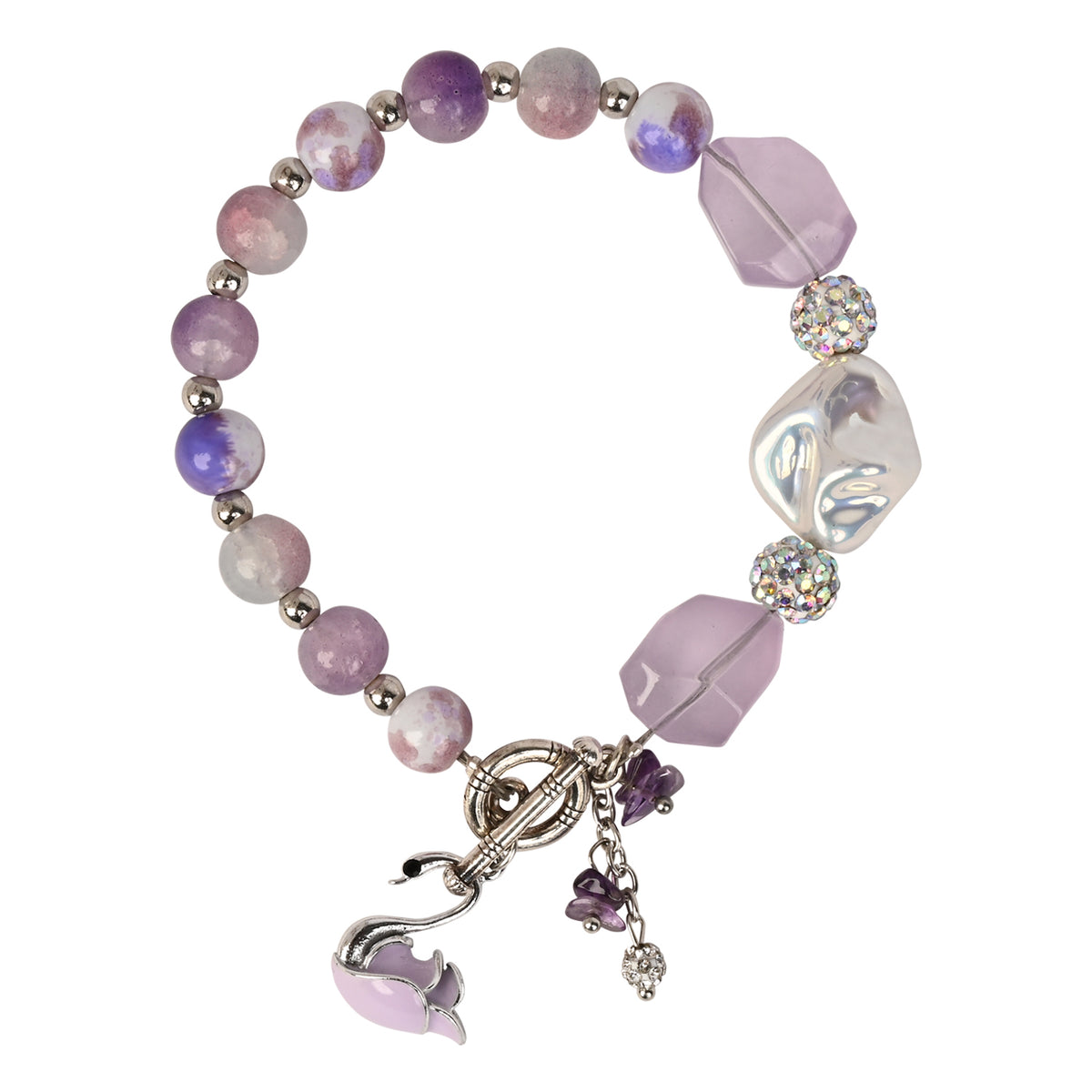 Swan Charm Bracelet