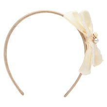 Load image into Gallery viewer, Floral Charm Fabric Bow Hair Band
